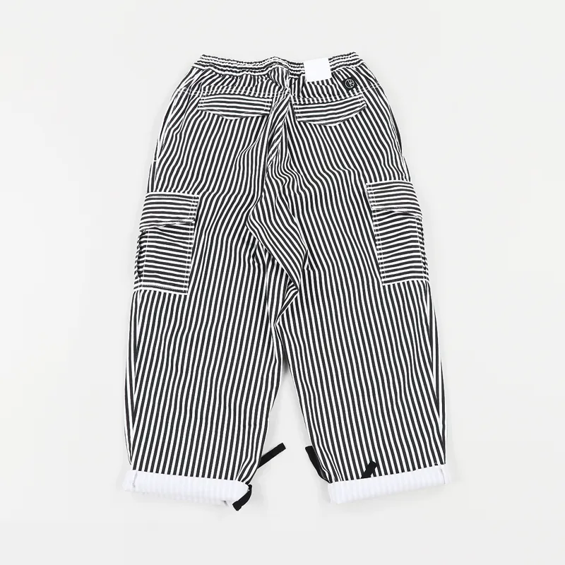 Polar Skate Co. Striped Cargo Pant White Black-5