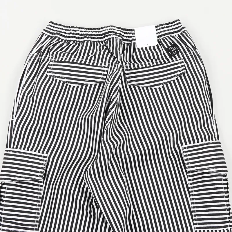 Polar Skate Co. Striped Cargo Pant White Black-1