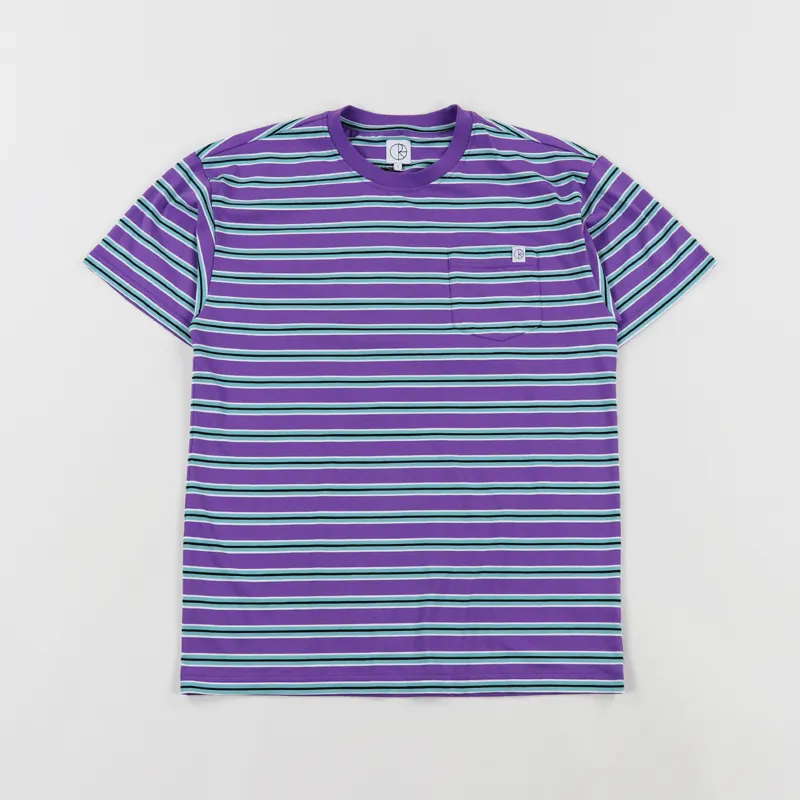 Polar Skate Co. Striped Pocket T Shirt Violet Mint