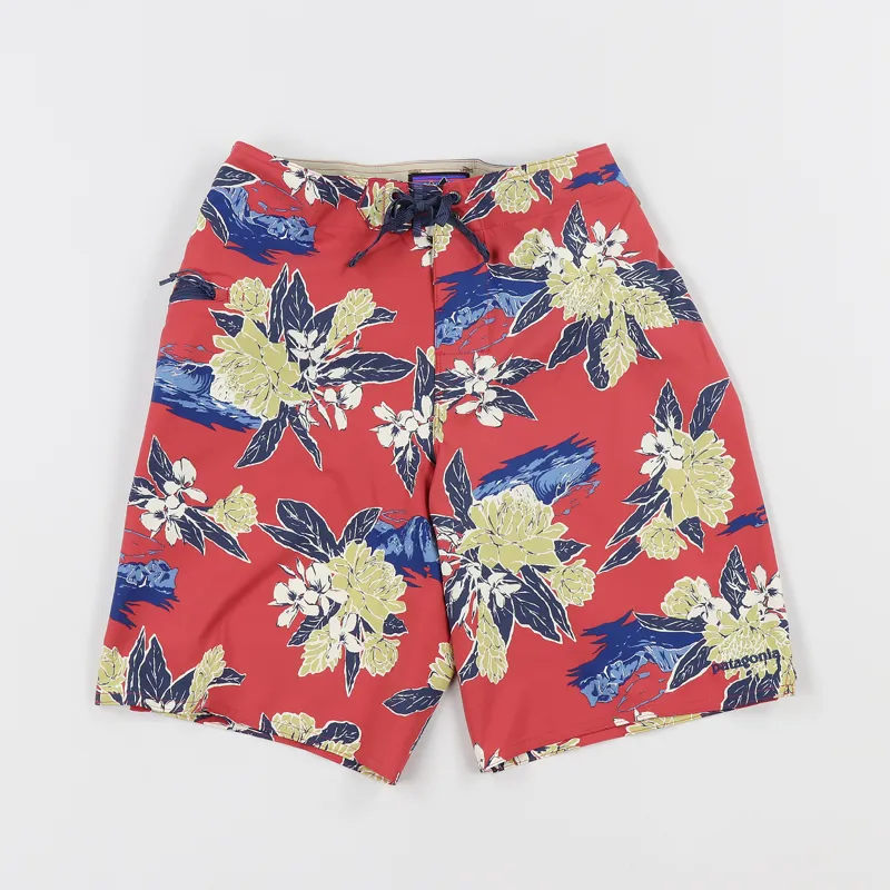 Patagonia Stretch Planing Boardshorts Cleanest Line Static Red