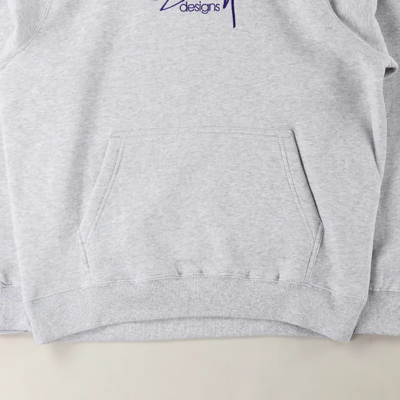 Stussy Design Applique Hoodie Ash Heather-2