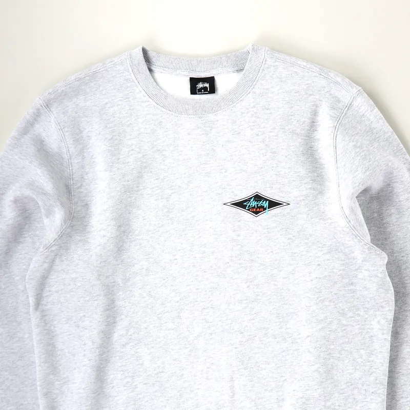 Stussy Gear Crew Sweatshirt Ash Heather-2