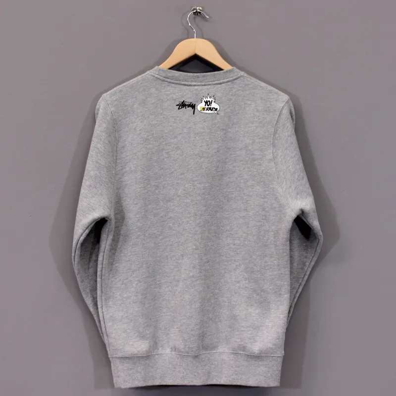 Stussy Public Enemy Crew - Grey Heather-4