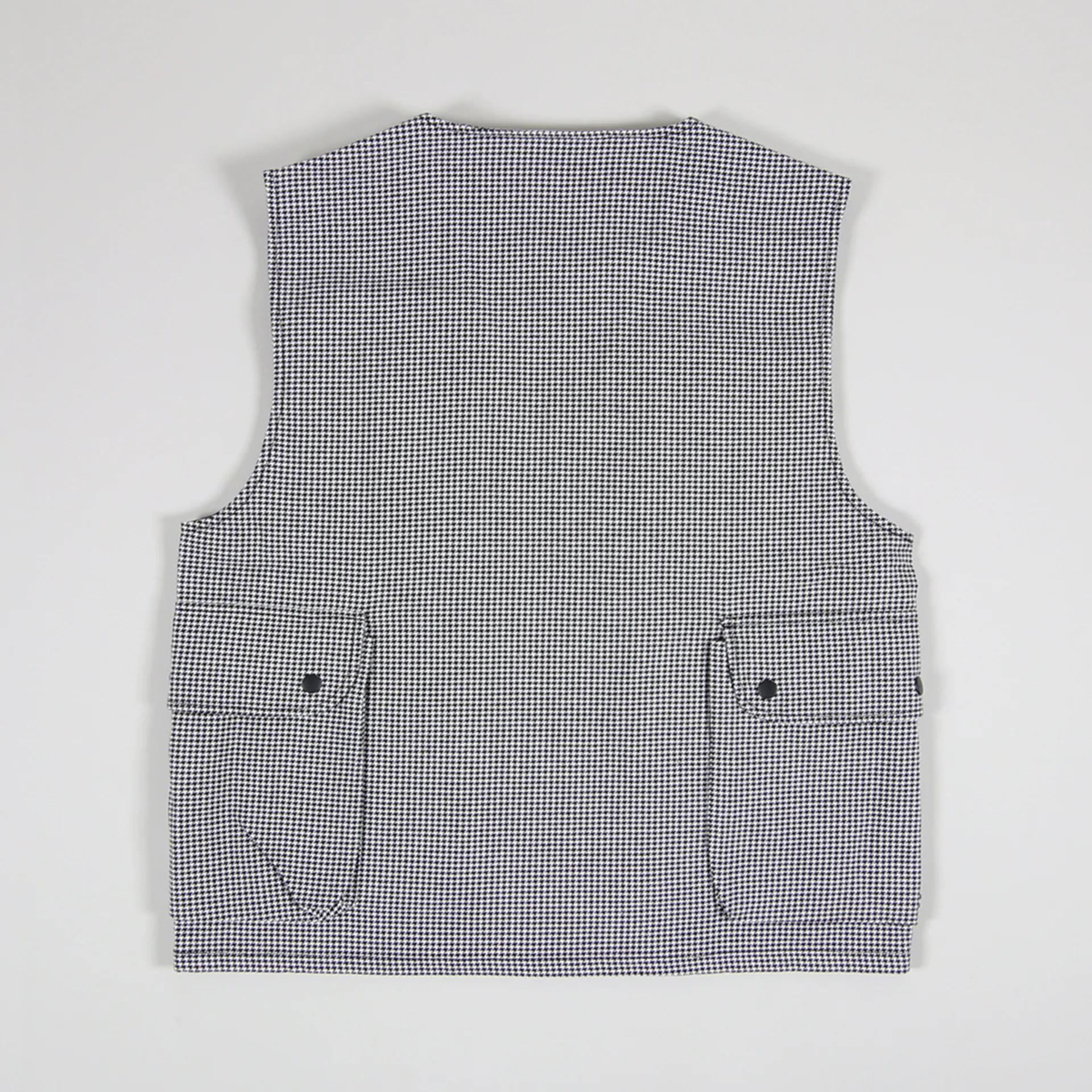 Stussy Mens Houndstooth Work Vest Black White Gilet Jacket