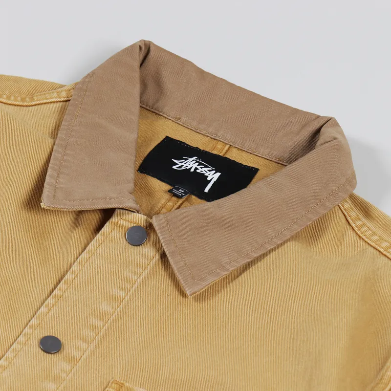 Stussy Heavy Wash Chore Jacket - Gold | Flatspot