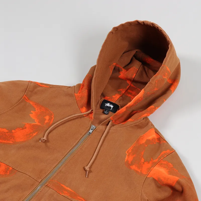 Stussy Printed Canvas Work Jacket Clay-3