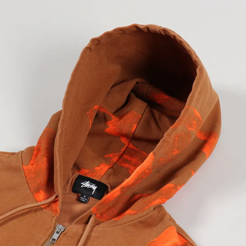 Stussy Printed Canvas Work Jacket Clay-5