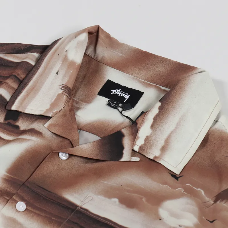 Stussy Island Shirt Brown-2