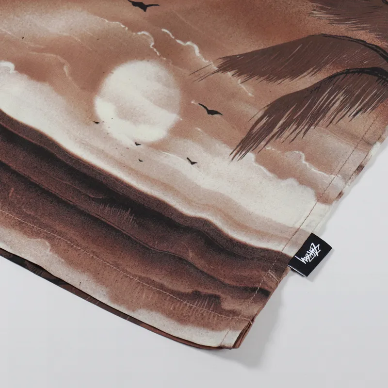 Stussy Island Shirt Brown-3