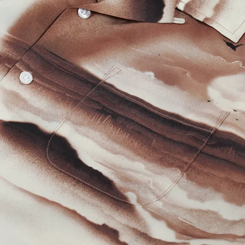 Stussy Island Shirt Brown-4