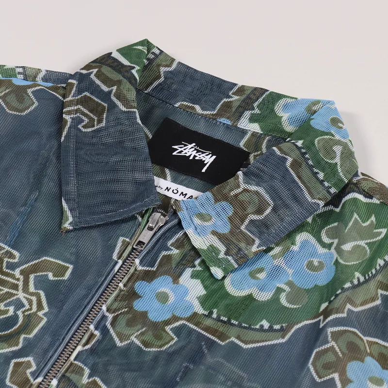 Stüssy×NOMA t.d.｜Mesh Zip Jacket メッシュシャツ Stussy Mesh Zip Jacket All over printed mesh jacket with