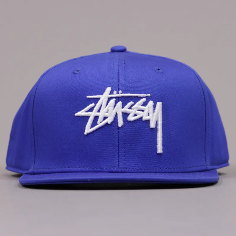 Stussy Stock Snapback Ballcap - Blue-1