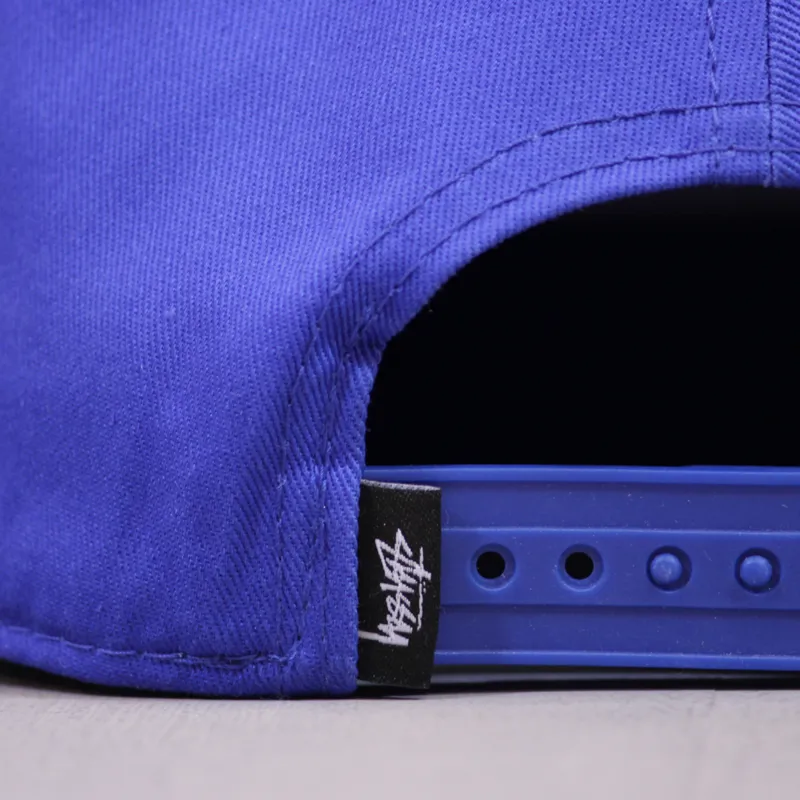 Stussy Stock Snapback Ballcap - Blue-4