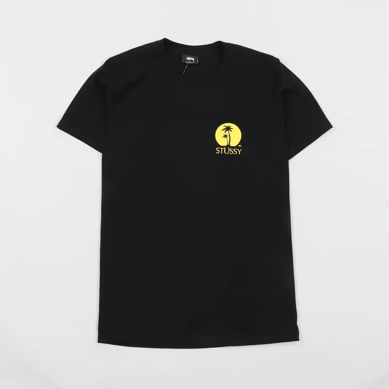 Streetwear Stussy T Shirt Fit Stussy Sundown T Shirt Black
