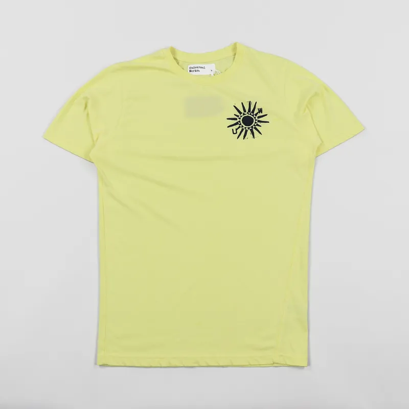 Universal Works Sun Print T Shirt Lemon