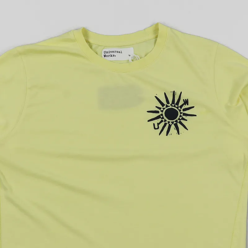 Universal Works Sun Print T Shirt Lemon-1