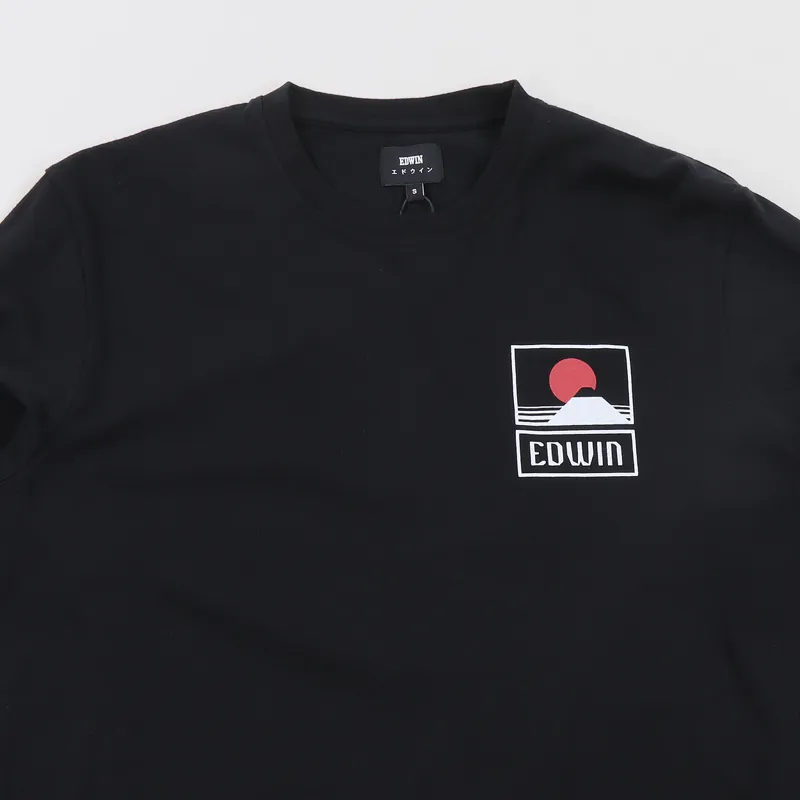 Edwin Sunset On Mt Fuji Long Sleeve T Shirt Black-1