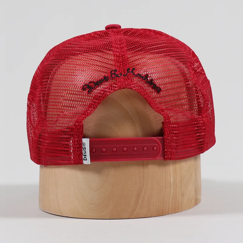 Deus Ex Machina Super OK Trucker Cap Red White-2