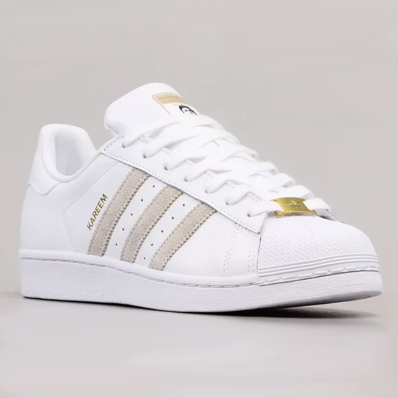 Adidas Mens Skate Superstar RT Kareem Campbell Shoes White White