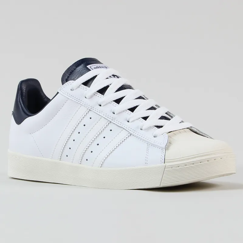 Adidas Superstar Vulc ADV Shoes White Navy-3