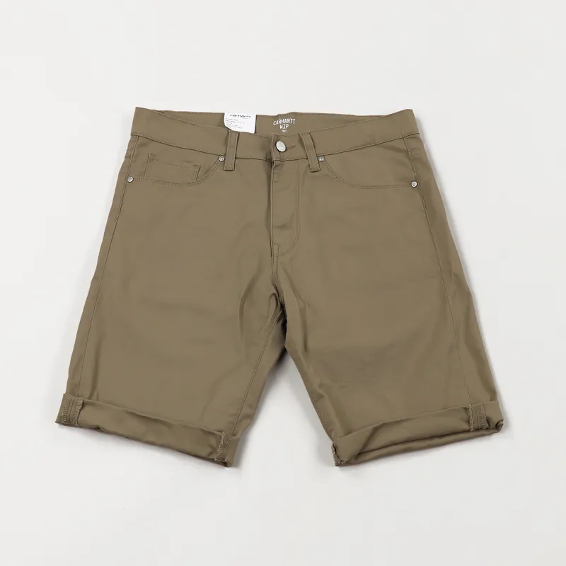 Carhartt WIP Mens Cotton Stretch Swell Short Leather Brown