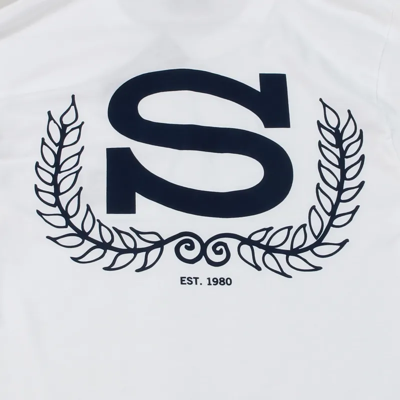 Stussy S Wreath Long Sleeve T Shirt White-3