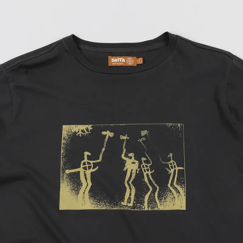 Satta Tanum T Shirt Washed Black-1