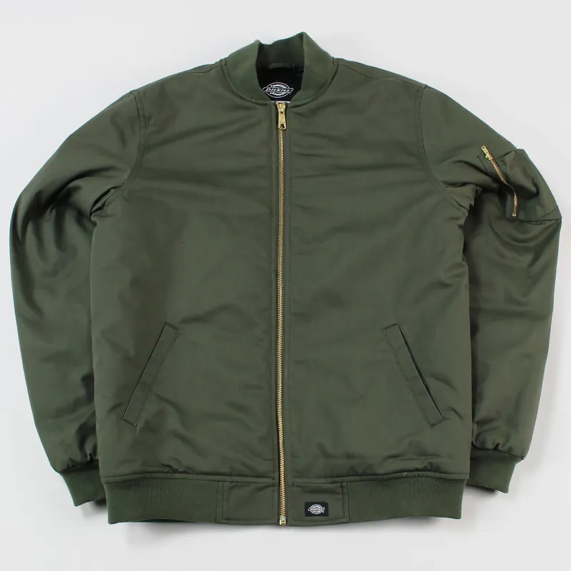 Dickies Taylorsville Bomber Jacket Dark Olive