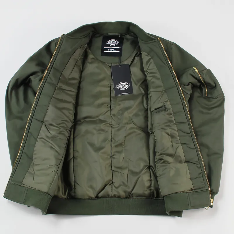 Dickies Taylorsville Bomber Jacket Dark Olive-3