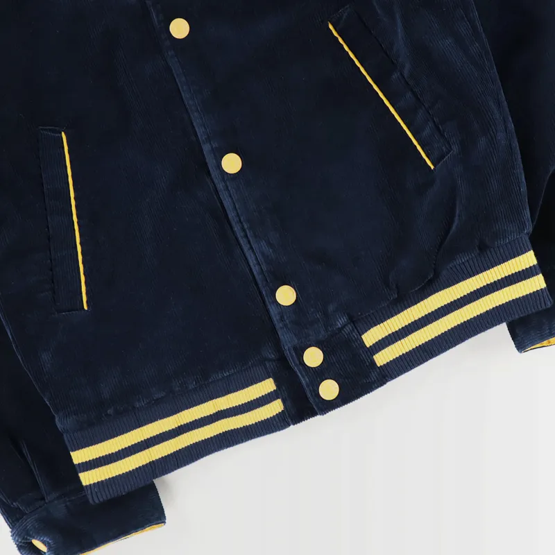 Deus Ex Machina Team Corduroy Bomber Jacket Estate Blue Golden