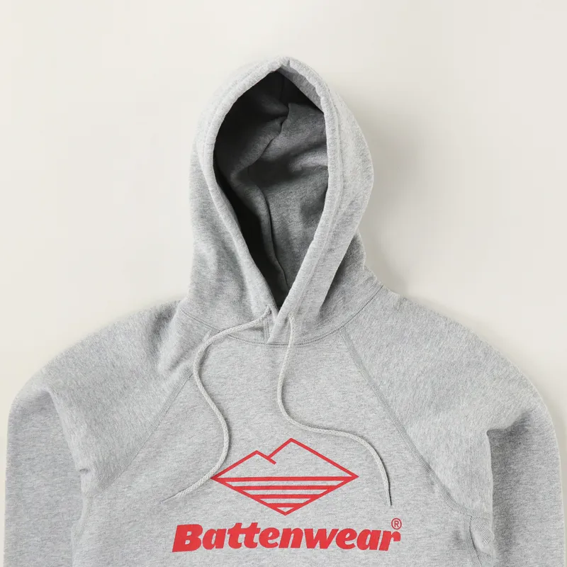 Battenwear Team Reach Up Hoodie Heather Grey-1