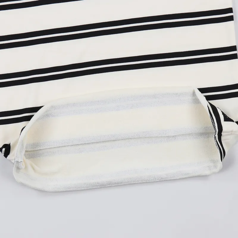 Edwin Terry Striped Long Sleeve T Shirt Natural Black-4