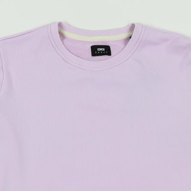 Edwin Terry Long Sleeve T Shirt Pink-1