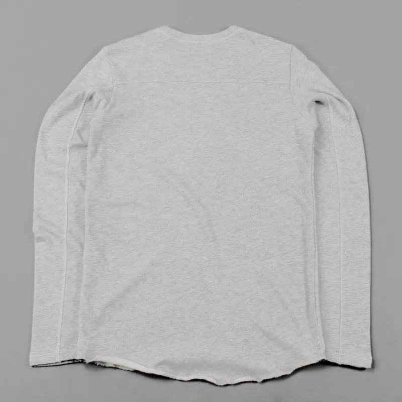 Edwin Terry Cotton TS Long Sleeve Crew Grey Marl-2