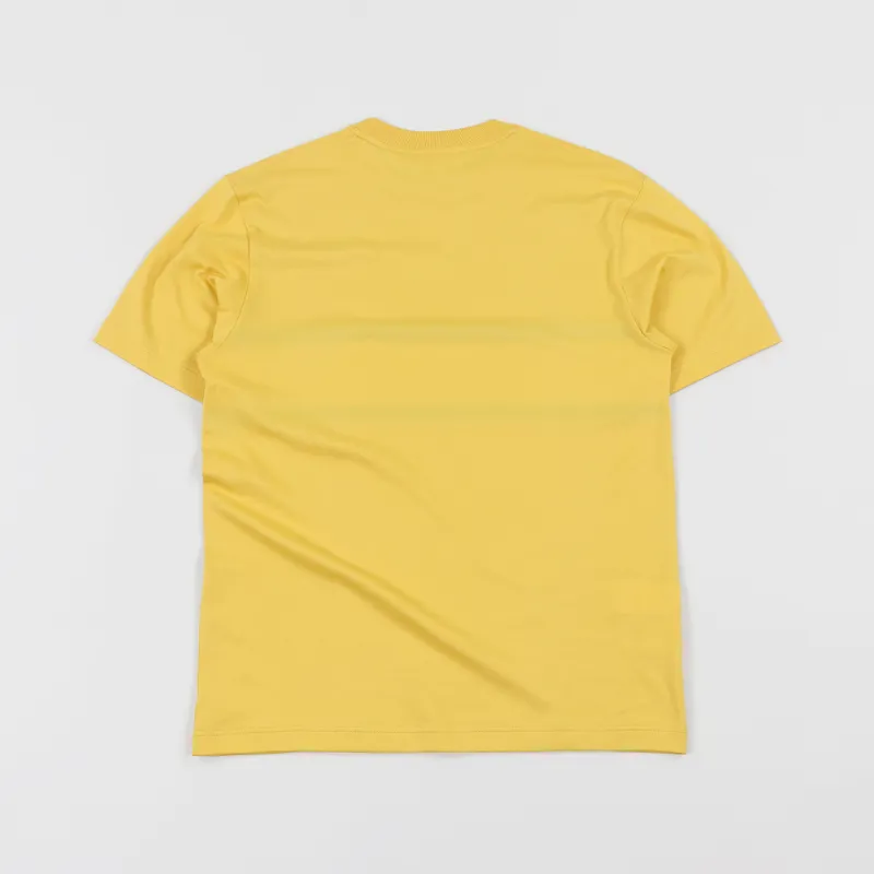 Lacoste Lettered Pique Panel T Shirt Yellow-4