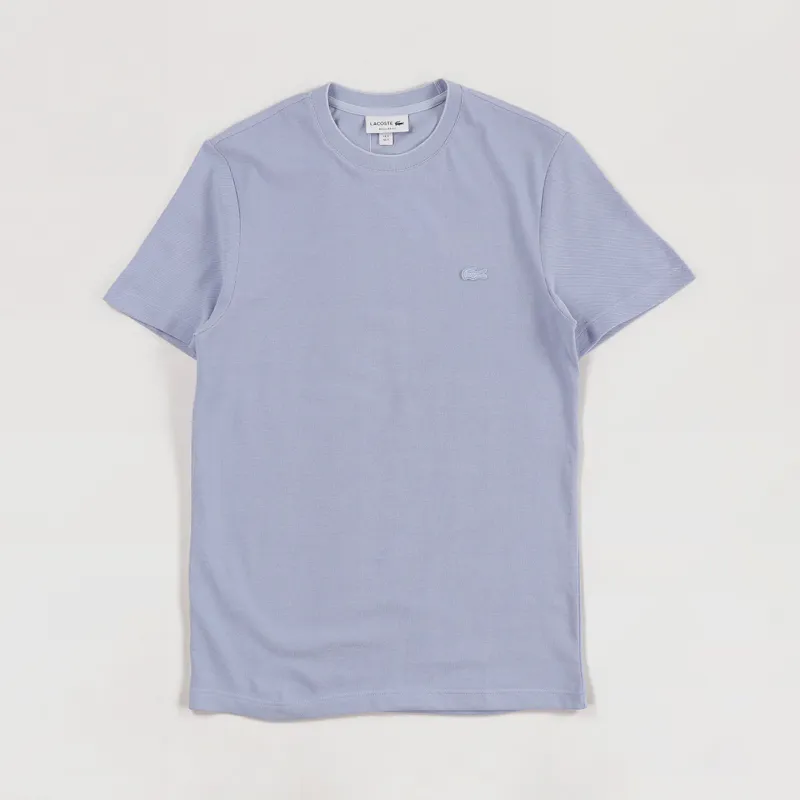 Lacoste Pique T Shirt Light Blue Purple