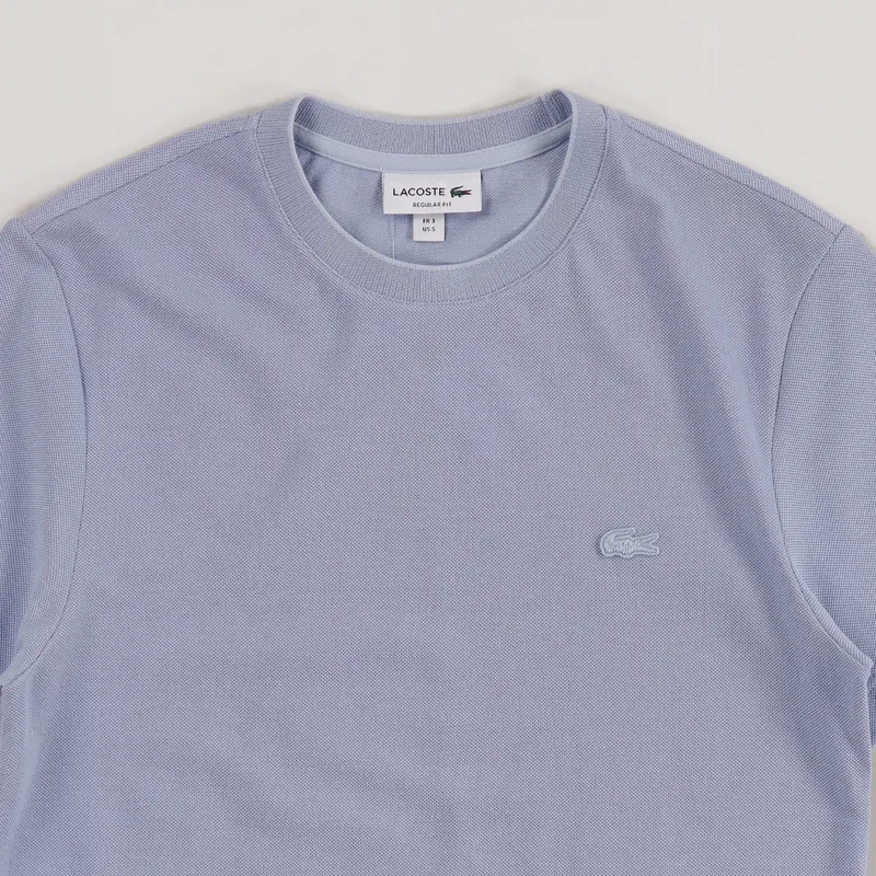 Lacoste Pique T Shirt Light Blue Purple-1