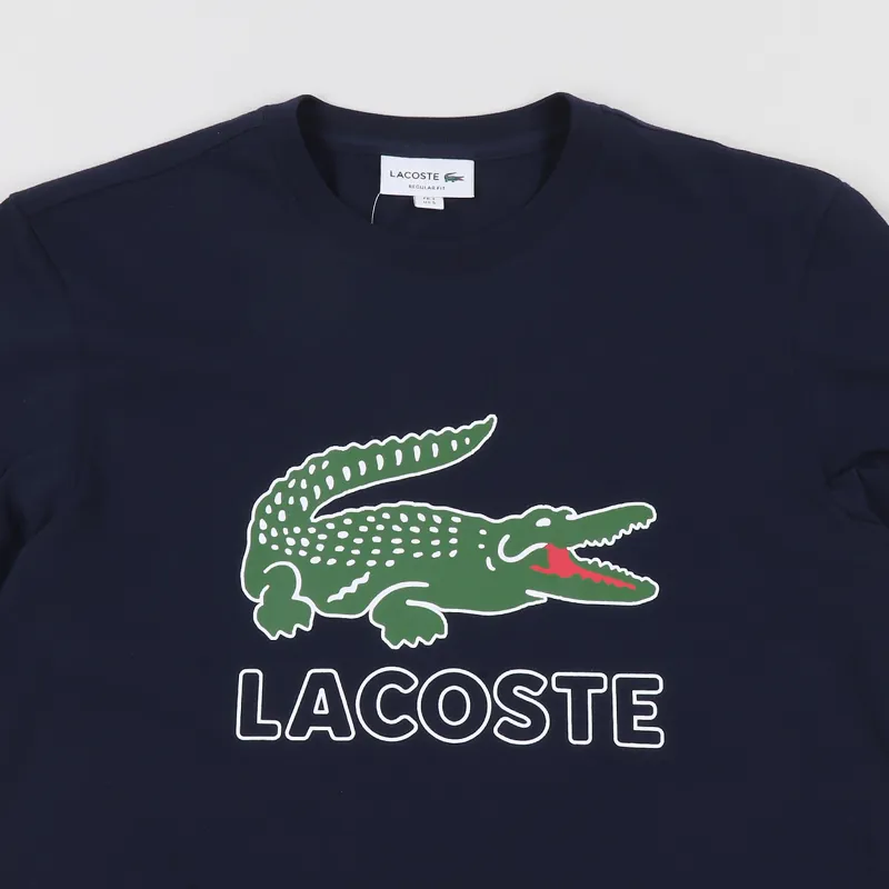 Lacoste Crocodile Logo T-Shirt Navy Blue-1