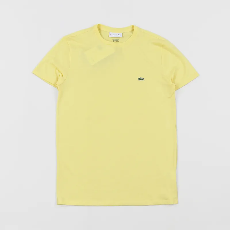 Lacoste Crew Neck T Shirt Yellow