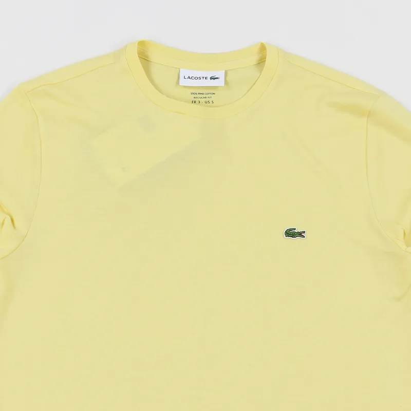 Lacoste Crew Neck T Shirt Yellow-1