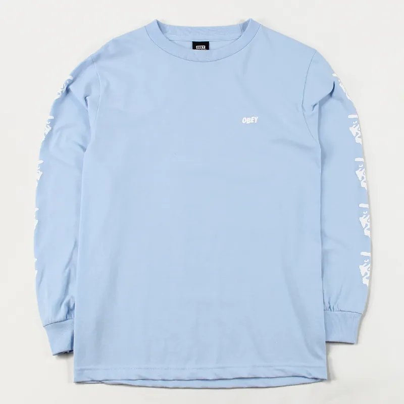 Obey The Creeper Long Sleeve T Shirt Powder Blue