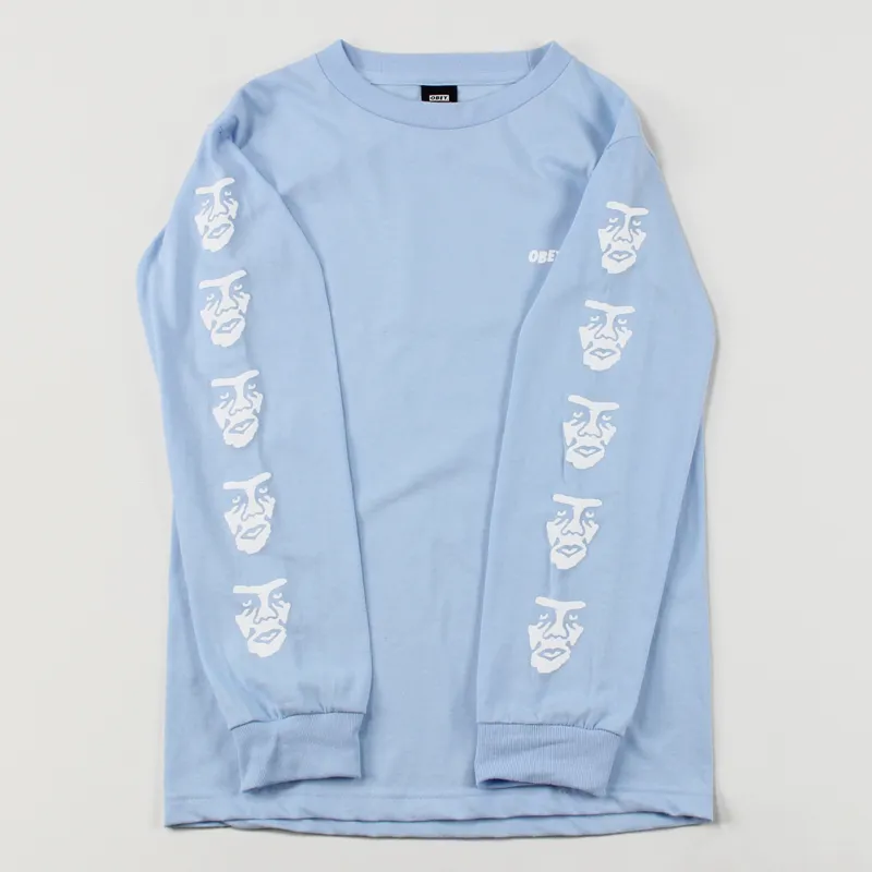 Obey The Creeper Long Sleeve T Shirt Powder Blue-2
