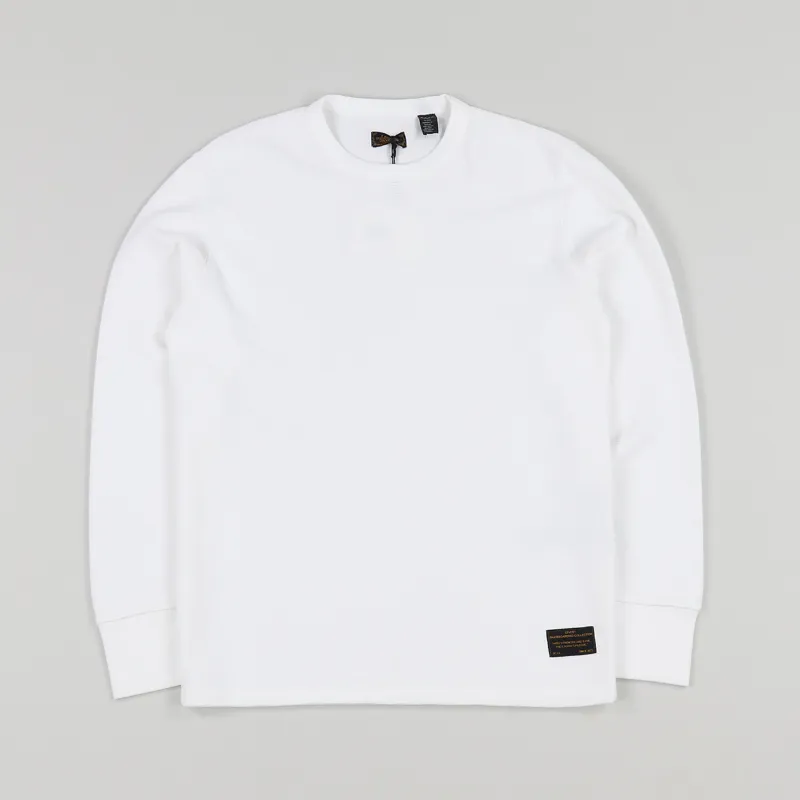 Levis Thermal Heat Long Sleeve Cotton T Shirt White