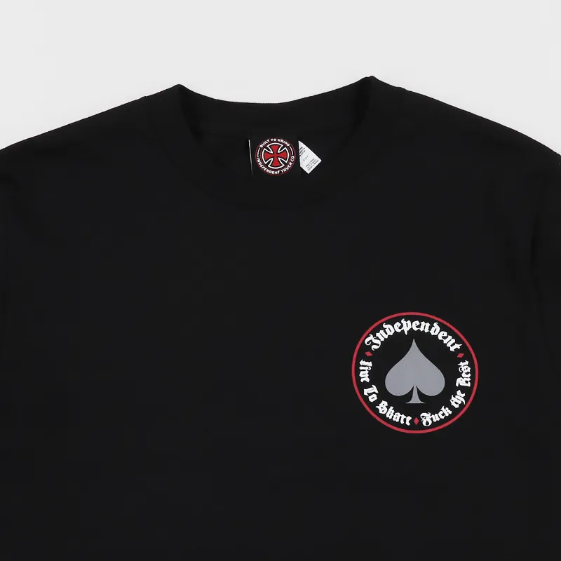 Thrasher Independent Mens Short Sleeve Oath Tee T Shirt Black