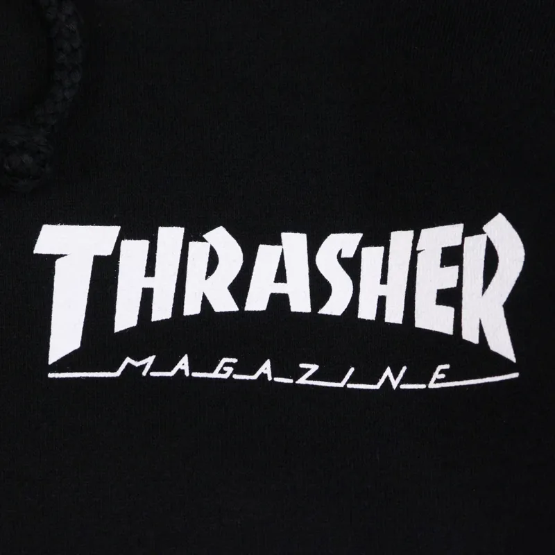 Thrasher Logo Zip Hoody Black-1