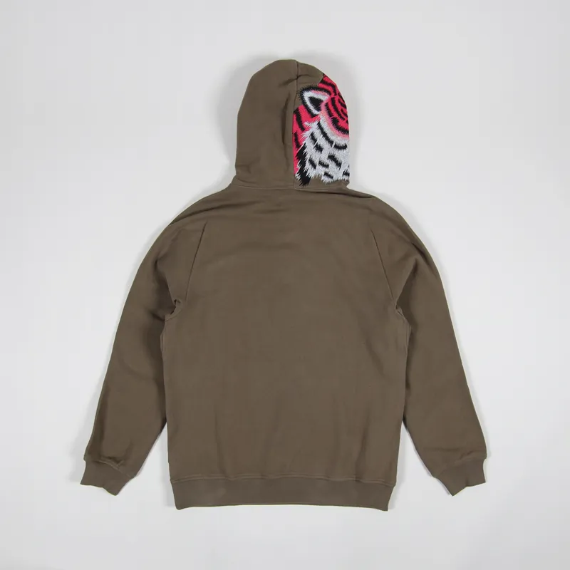 Maharishi Mens Japanese Tiger Invasion Art PO Hoodie Maha Olive