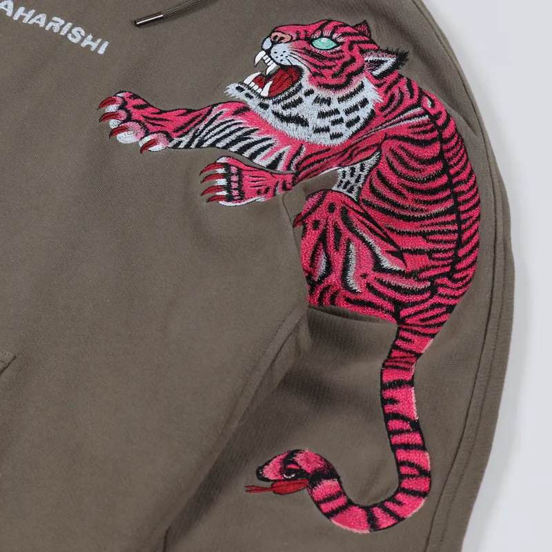 Maharishi Tiger Invasion Hoodie Maha Olive-7