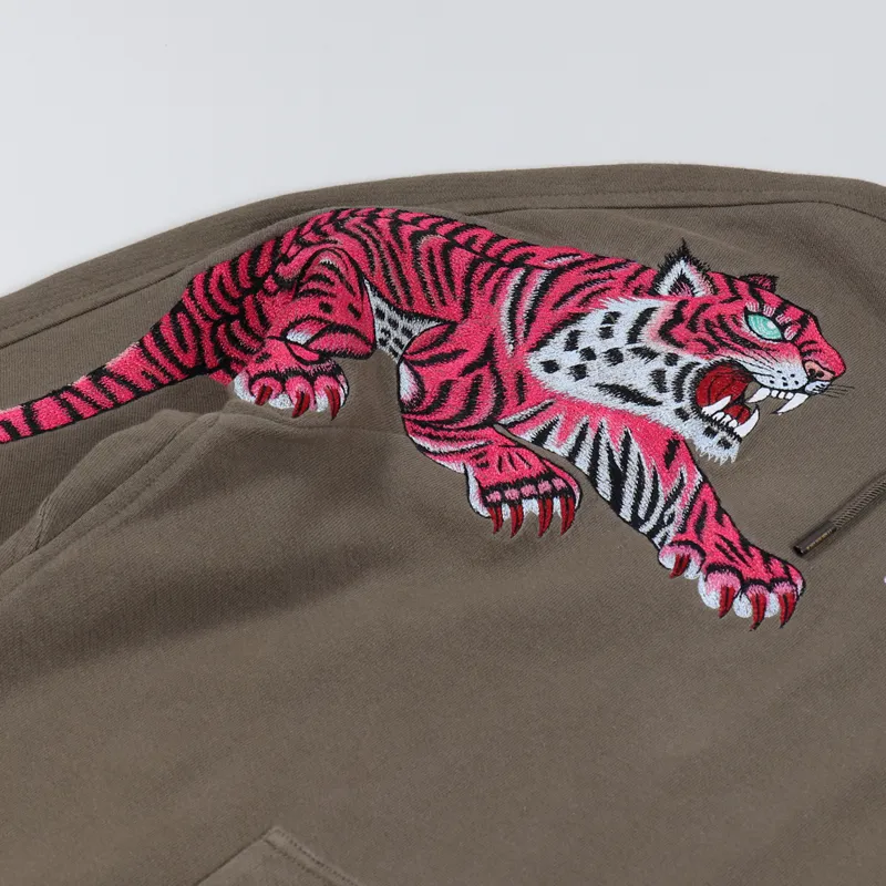Maharishi Tiger Invasion Hoodie Maha Olive-8