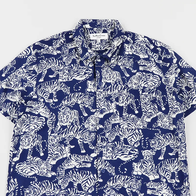 You Must Create Tiger Malick Shirt Blue-2