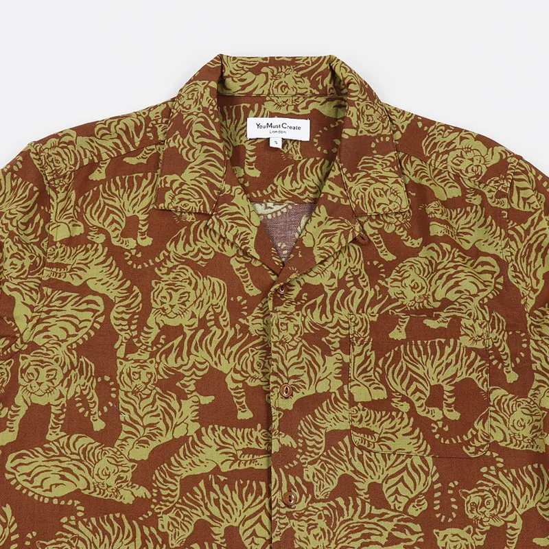 You Must Create Tiger Malick Shirt Brown-1